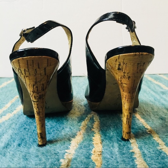 Stunning Rafe black patent slingback sandal sz 7 - Picture 4 of 4